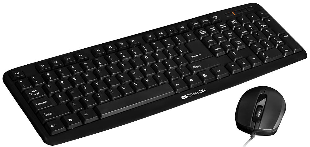 CNE-CSET1-UK KEYBOARD & MOUSE SET, USB, OPTICAL, BLK CANYON
