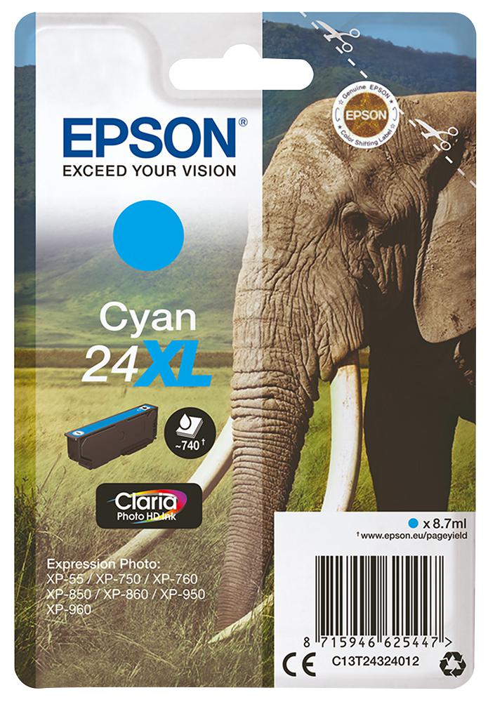 C13T24324012 INK CART, T2432, CYAN XL, EPSON EPSON