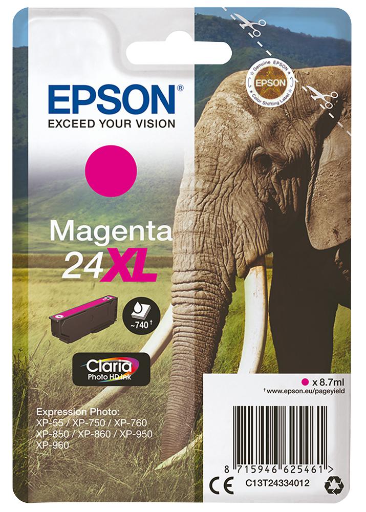 C13T24334012 INK CART, T2433, MAGENTA XL, EPSON EPSON