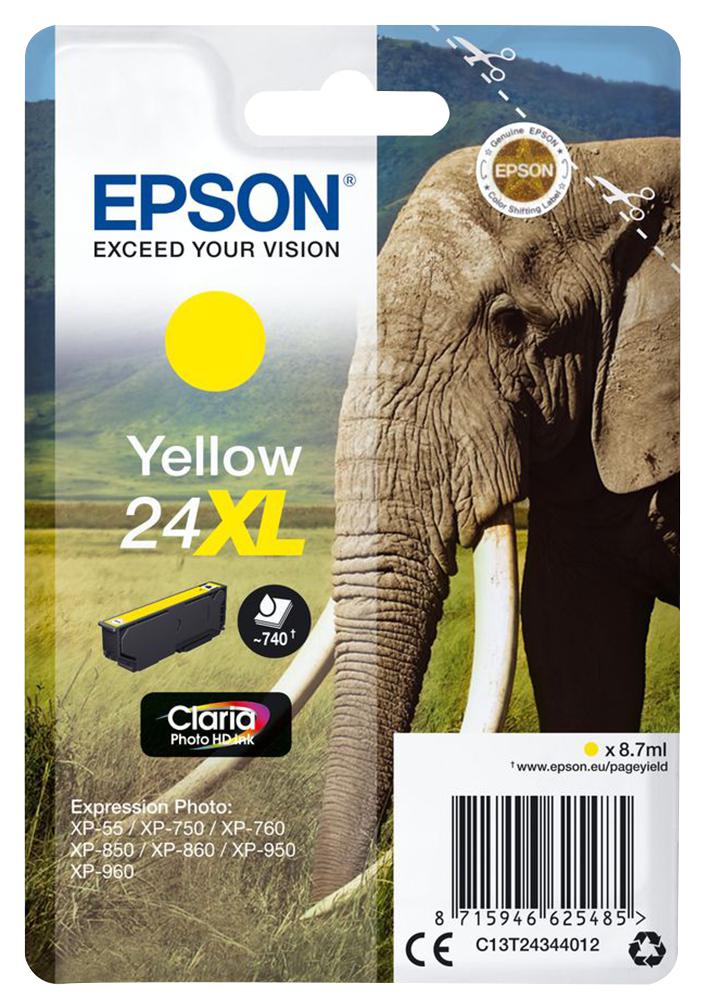 C13T24344012 INK CART, T2434, YELLOW XL, EPSON EPSON