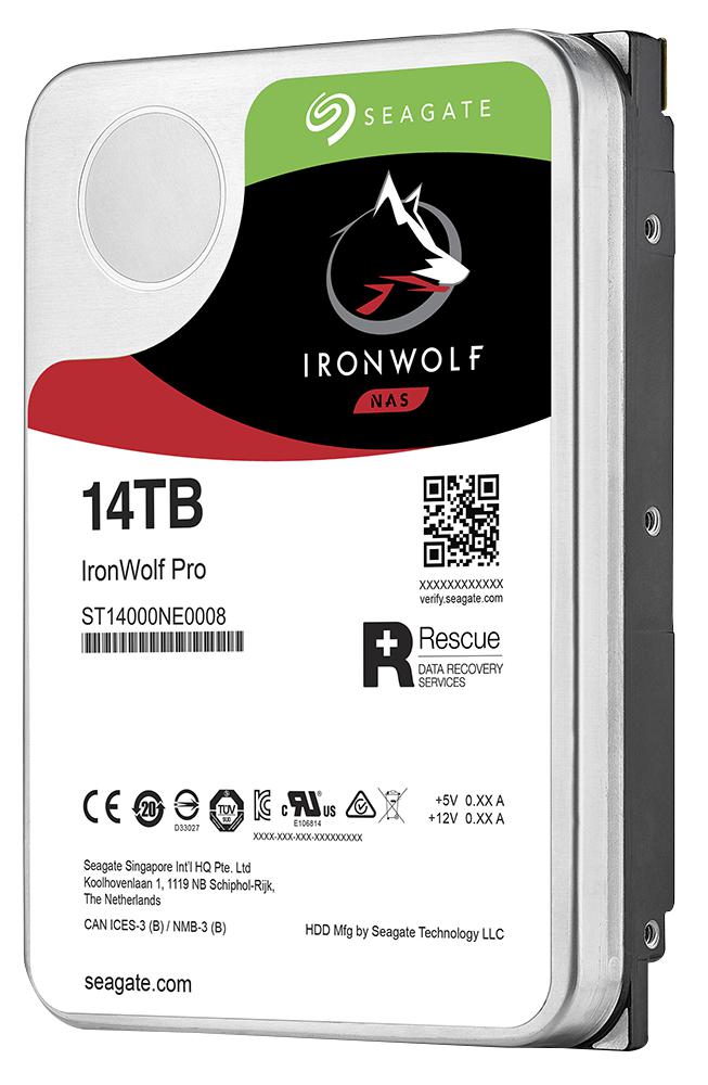 ST14000NE0008 HARD DRIVE, IRONWOLF PRO 3.5IN NAS, 14TB SEAGATE