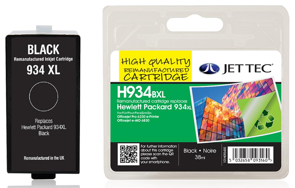 101H093430 INK CART, REMAN, HP934XL BLACK JET TEC