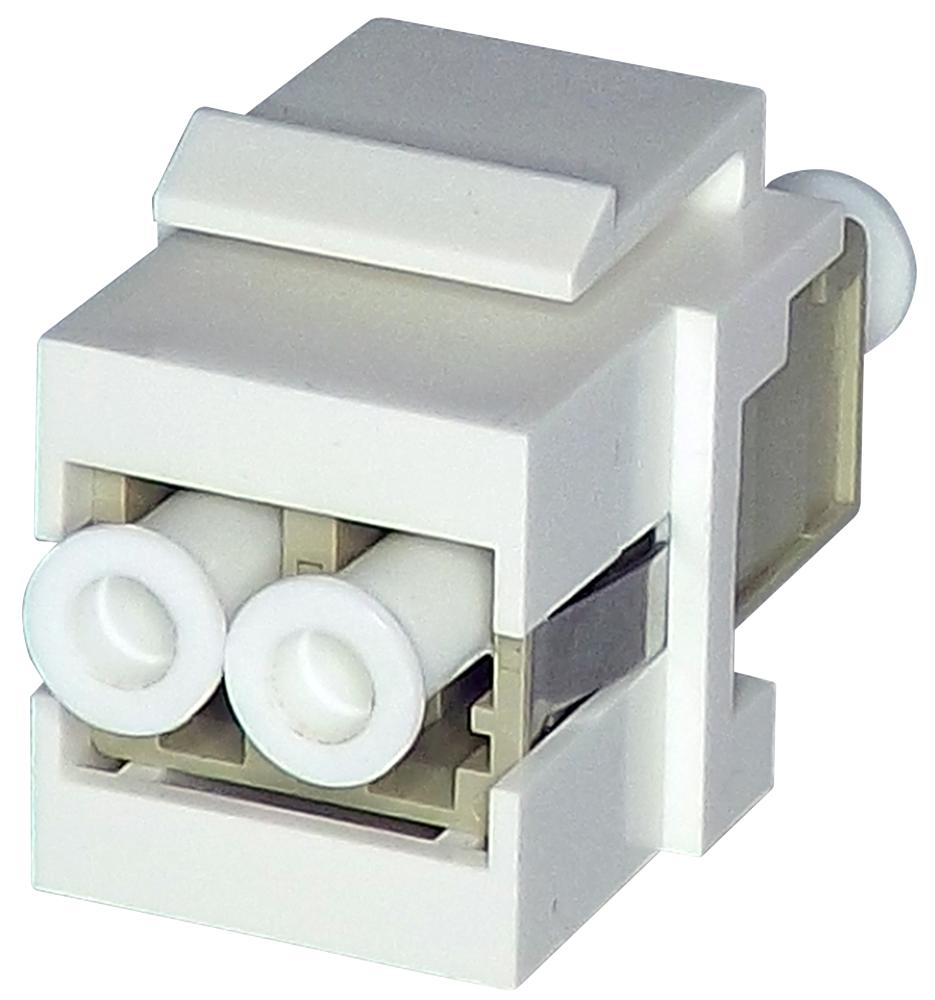 KOLMMDXWH FIBRE KEYSTONE COUPLER, LC, MM DUPLEX WH TUK