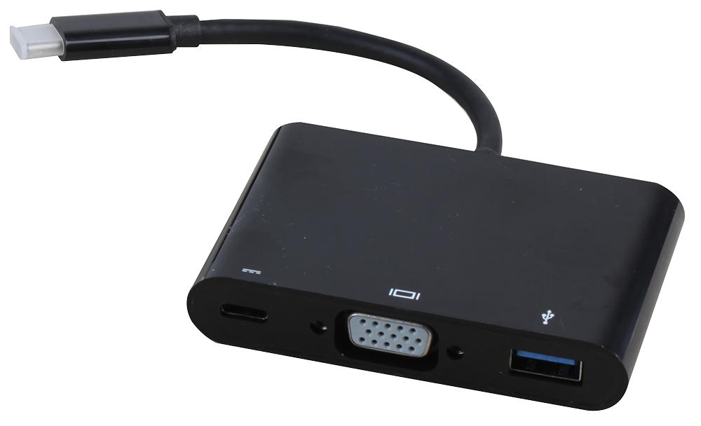 PSG91585 ADAPTER, USB-C - USB3.0/VGA/PD, BLACK PRO SIGNAL