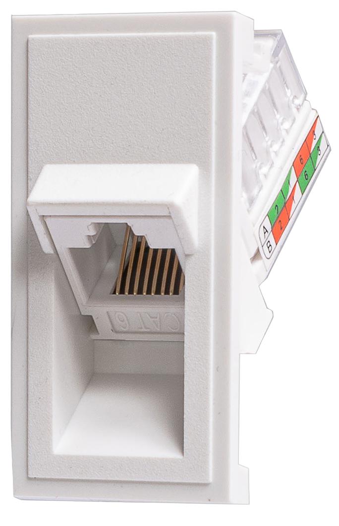 SKMC45WHAX RJ45 CONNECTOR, JACK, 8P8C, 1PORT, WHT TUK