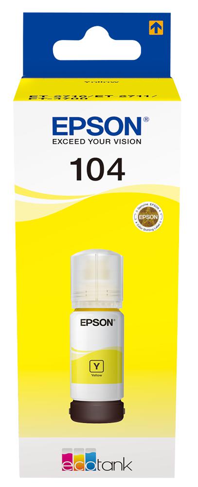C13T00P440 INK REFILL 104 ECOTANK YELLOW EPSON