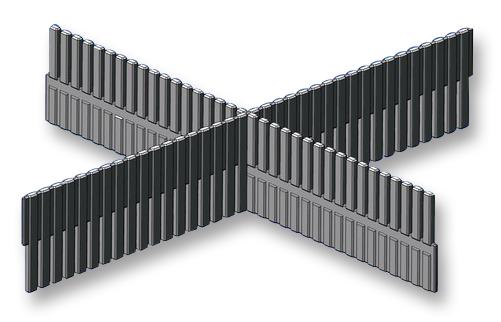 87402P1 RACK DRAWER DIVIDER, 2U, WIDTH ADAM HALL HARDWARE