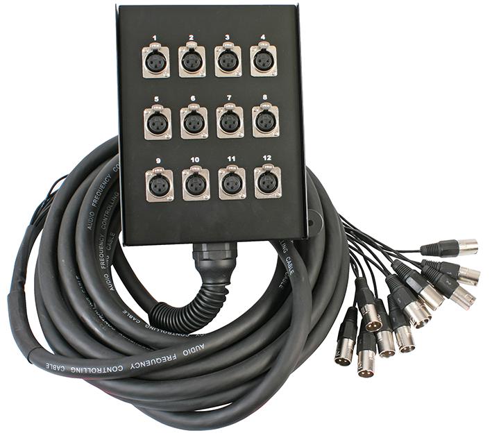 PLS00330 XLR MULTICORE, 12 WAY 20M PULSE