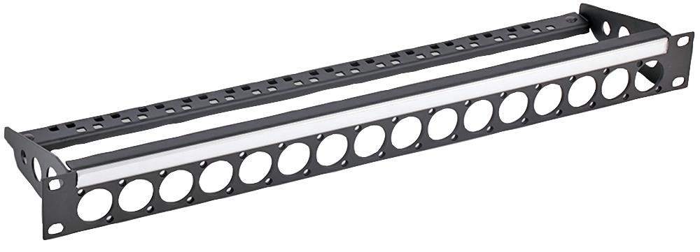 R2269/1UK-16 1U RACK PANEL PUNCHED FOR 16 D CONNECTOR PENN ELCOM