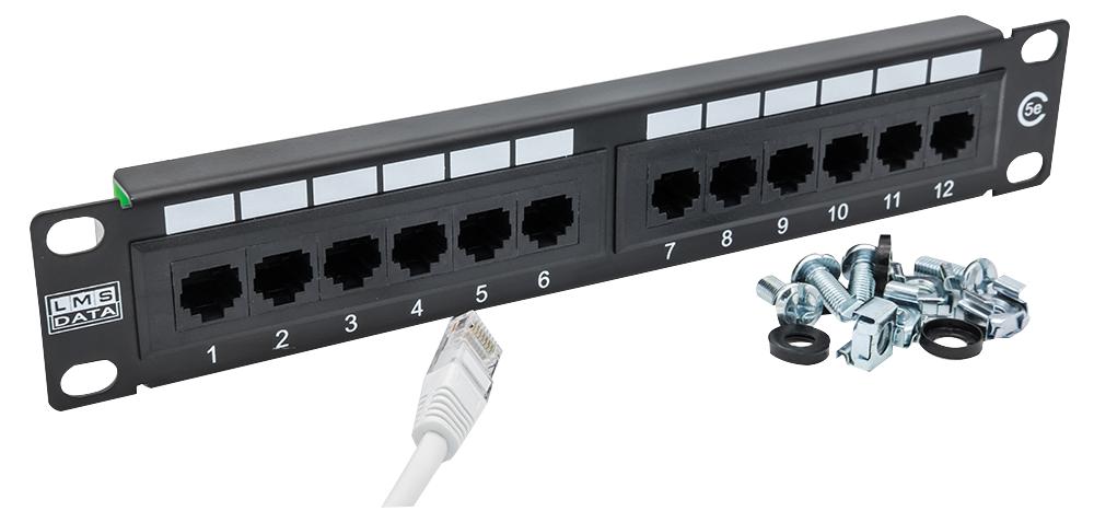 PPAN-12-10 12 PORT, PATCH PANEL, 4U CABINET LMS DATA