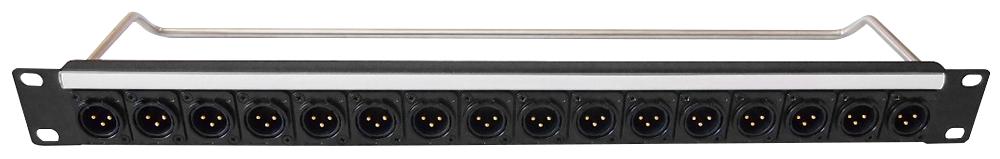 CP30181 LOADED PANEL, XLR, 16PORT, 1U, M3 CLIFF ELECTRONIC COMPONENTS