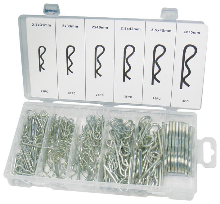 D01894 HITCH PIN SET, METRIC, 150PC DURATOOL