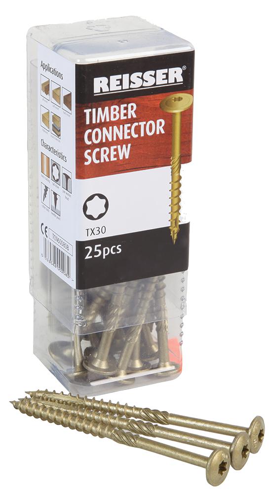 TCN60140B TIMBER CONNECTOR SCREWS 6 X 140 (25PK) REISSER