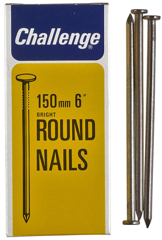 12038 ROUND NAILS BRIGHT, 150MM - 500G CHALLENGE
