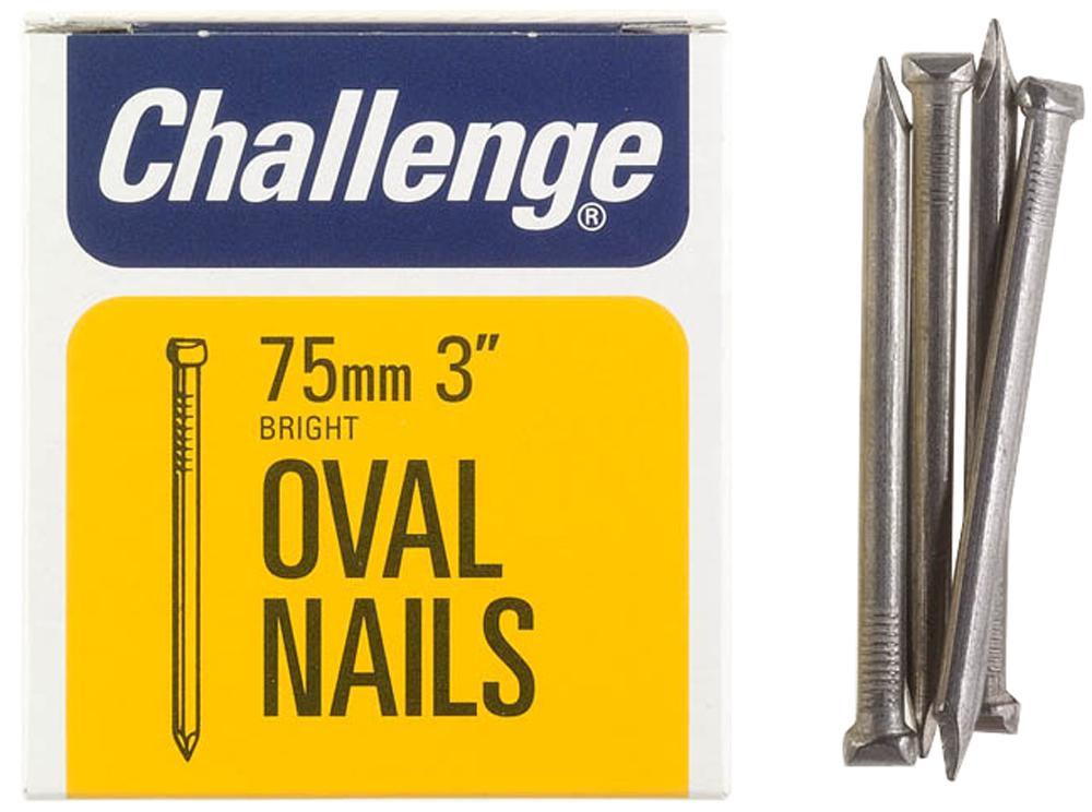 12020 OVAL NAILS BRIGHT, 75MM (225G) CHALLENGE