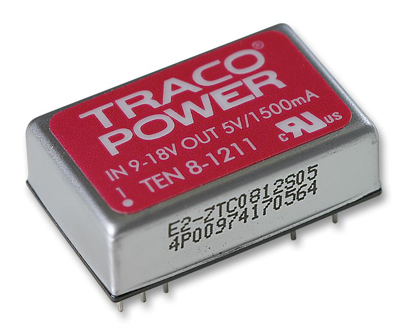 TEN 8-4812 CONVERTER, DC/DC, 8W, 12V TRACO POWER