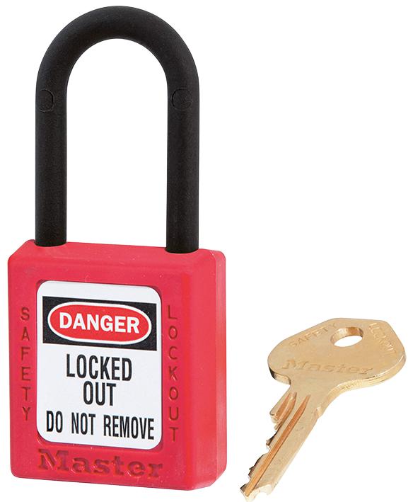 406RED NON CONDUCTIVE LOCKOUT PADLOCK RED MASTER LOCK