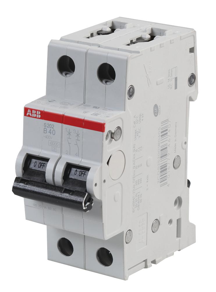 S202-B40 CIRCUIT BREAKER, THERMAL MAG, 2 POLE ABB