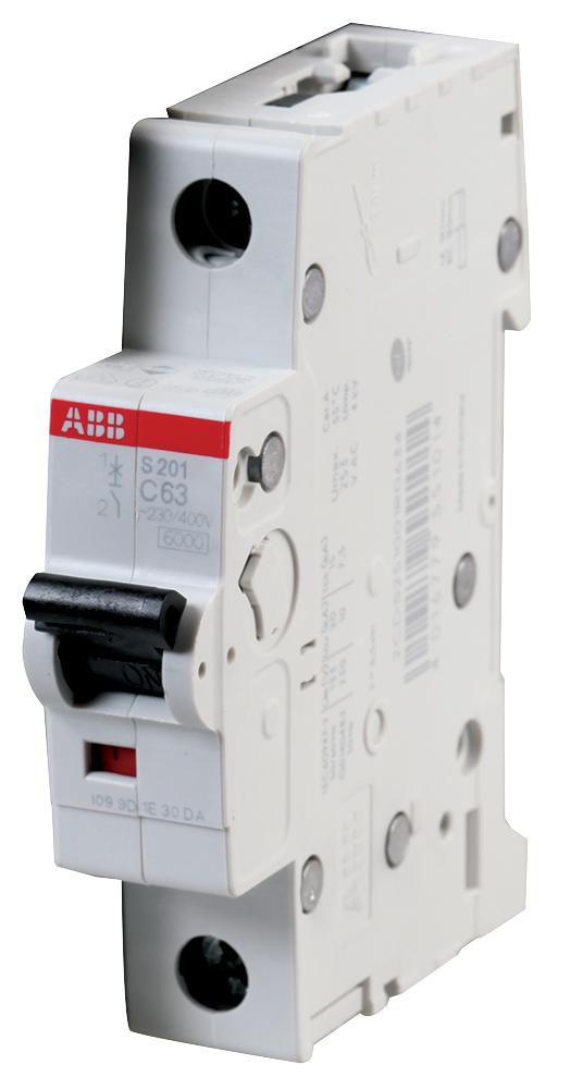 S201-C63 CIRCUIT BREAKER, THERMAL MAG, 1 POLE ABB