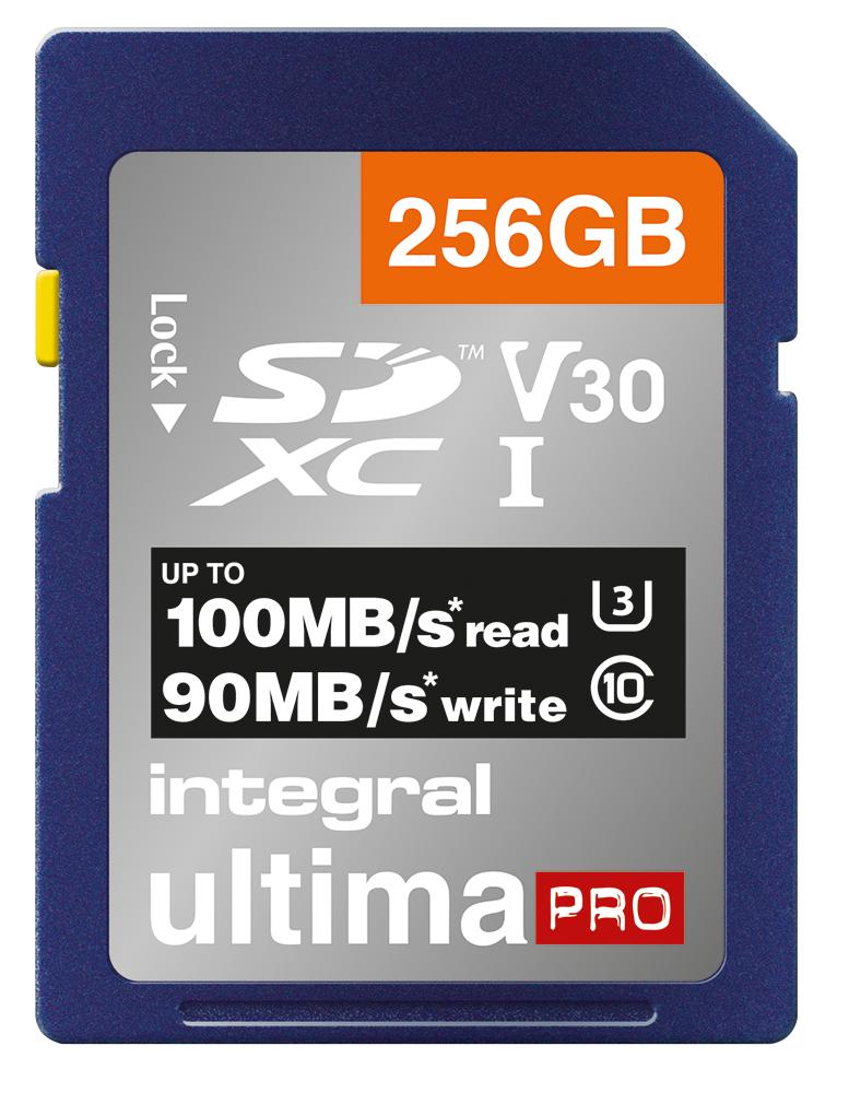 INSDX256G-100/90V30 256GB PREMIUM SDXC V30 UHS-I U3 INTEGRAL