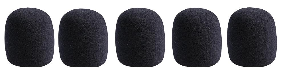 MWS-BK-5PK MICROPHONE FOAM WINDSHIELD, BLACK, 5PK PULSE