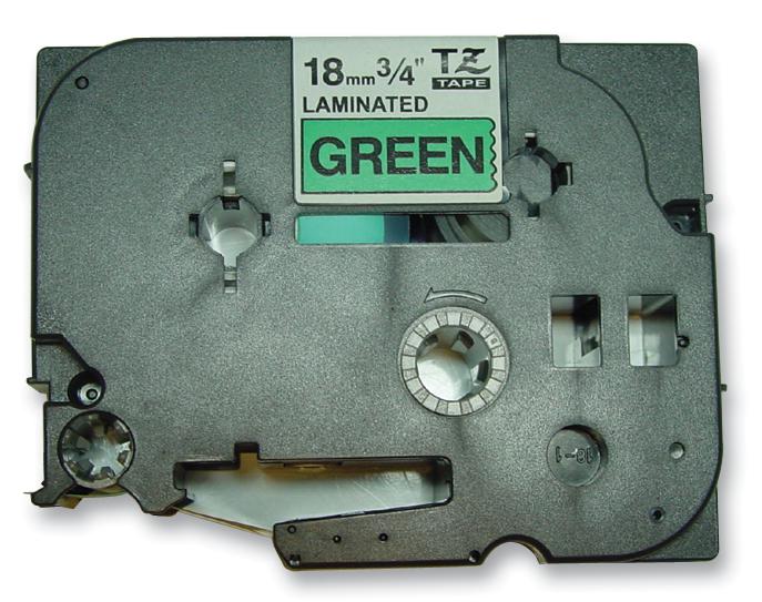 TZE741 18MM BLACK ON GREEN TAPE BROTHER