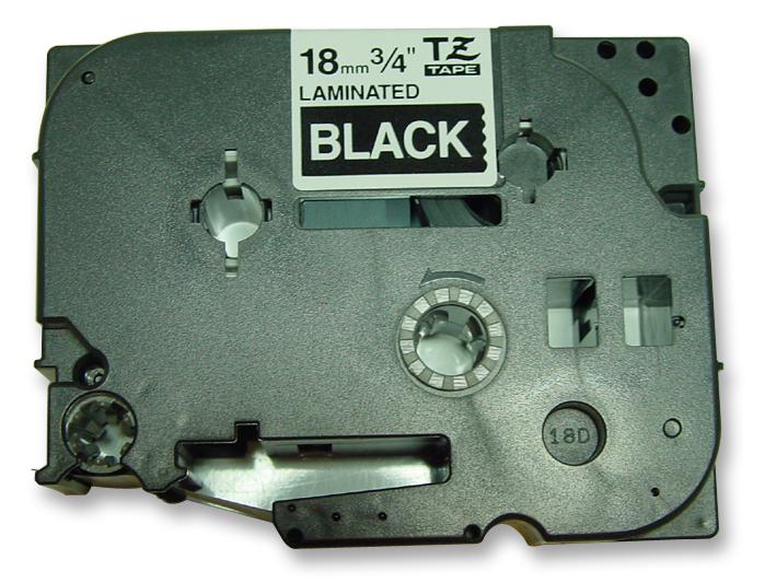 TZE345 18MM WHITE ON BLACK TAPE BROTHER