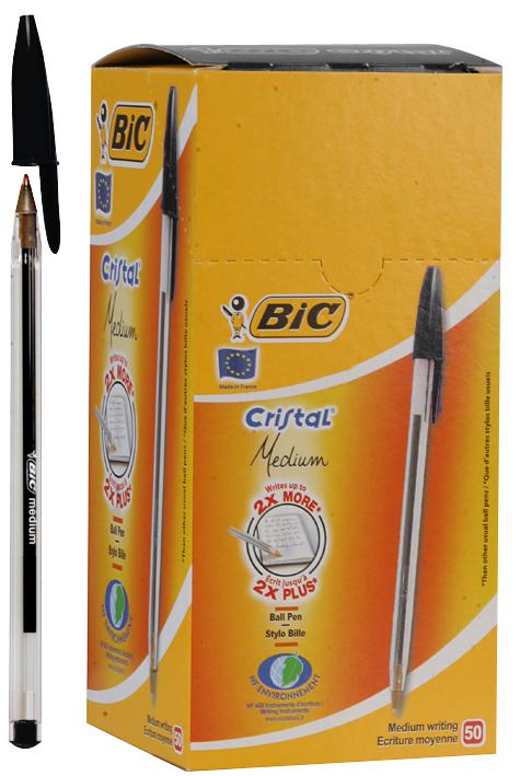 8373639 PEN CRISTAL BIC BLACK 50PK BIC