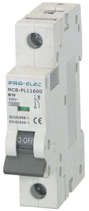 AUB7 1P B10A THERMAL MAG CKT BREAKER, 1P, 10A, 230VAC PRO ELEC