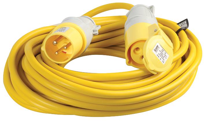 E85240 EXT. LEAD 110V 32A 4MM 14M YELLOW DEFENDER POWER AND LIGHT