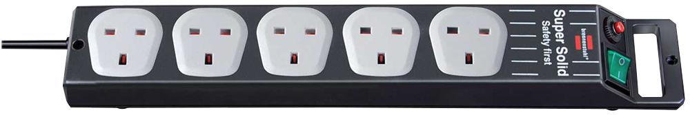 1153343625 EXTENSION SOCKET 5-WAY 2.5M 13A BRENNENSTUHL