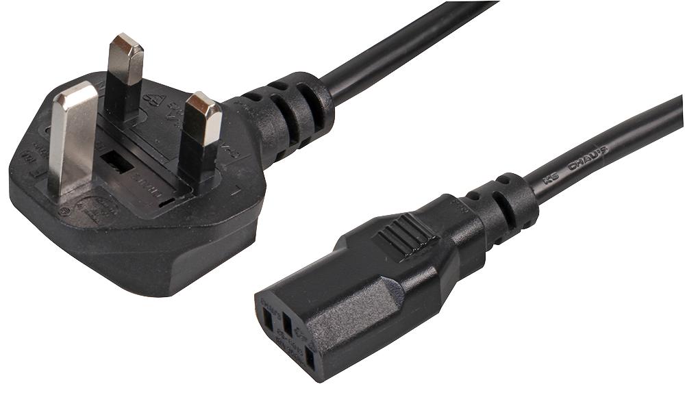 SH10213R LEAD 13A PLUG TO IEC C13 FEMALE 1.5M PRO ELEC