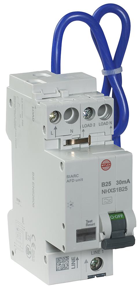 NHXSB25AFD 25A B 30MA RCBO AFDD COMBINED CPD WYLEX