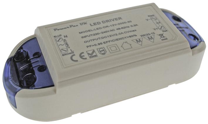 LED-DR-12V-2500-30W LED DRIVER 12V 2.6A CONSTANT VOLTAGE POWERPAX