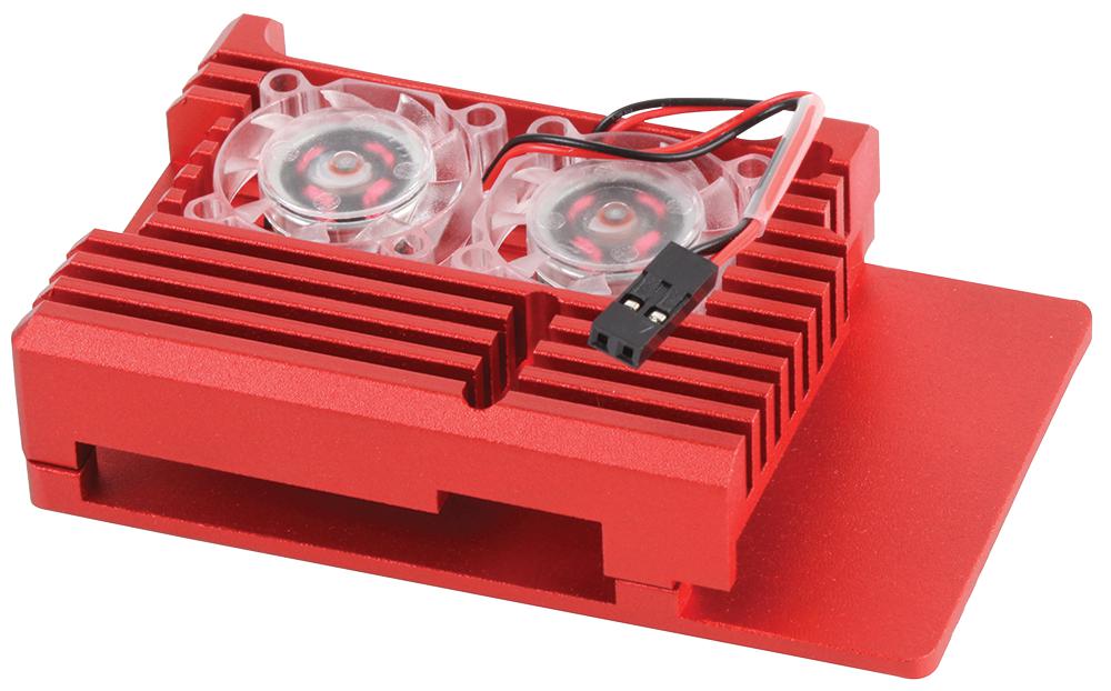 LT-4B02-F3 ACTIVE HEATSINK CASE, PI4, ROSE RED CYNTECH