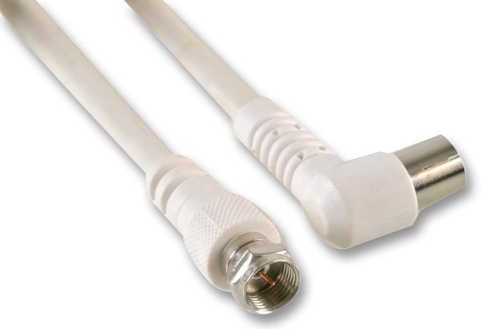 JR9088/1M WHITE-ROHS COAX SKT R/A TO F MALE W 1M PRO SIGNAL