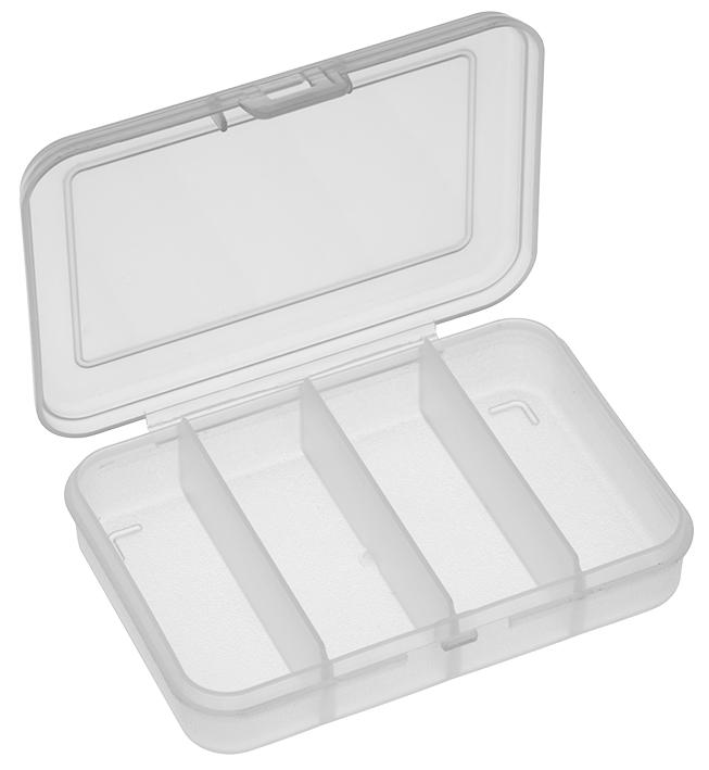 1024N STORAGE BOX, 4 COMPARTMENT, CLEAR MULTICOMP PRO