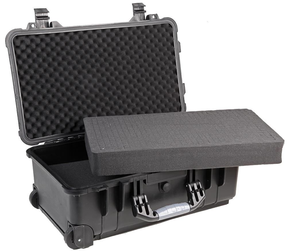 WATERPROOF CASE W WHEELS 22" WATERPROOF CASE, 560X355X230MM, PP, BLK DURATOOL