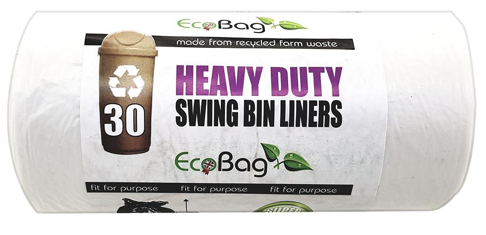 225 30 HEAVY DUTY SWING BIN LINERS - 55L ECOBAG