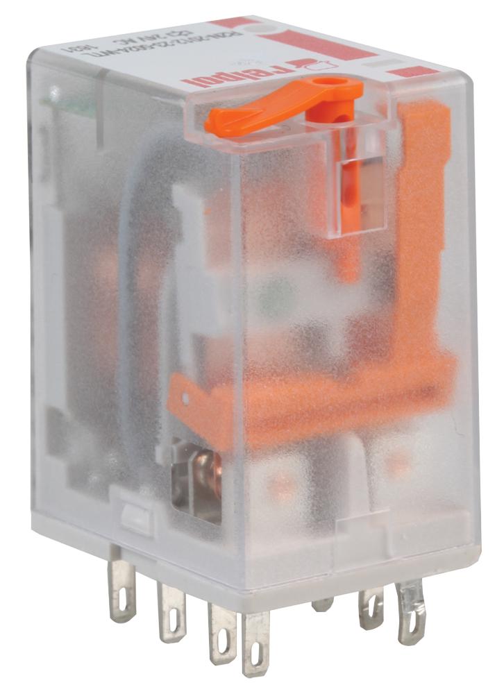 R2N-2012-23-5230-WTL 8-PIN INDUSTRIAL RELAY, 12A, 2PCO, 230V RELPOL
