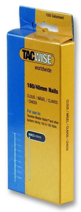 0747 NAILS, 180/40MM, FOR 18V, (PK1000) TACWISE PLC