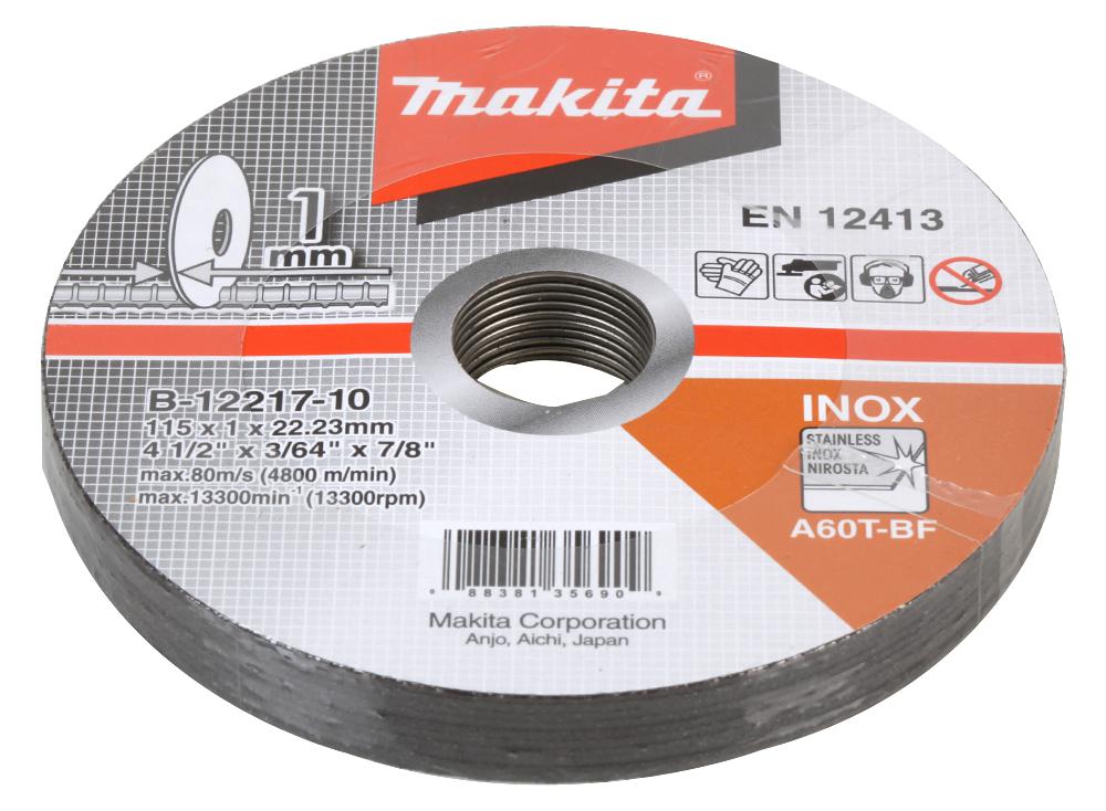 B-12217-10 METAL CUTTING DISC 1X115MM (PK10) MAKITA