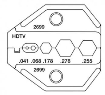 PA2699 CRIMP TOOL DIE, BNC/TNC CONNECTOR PALADIN TOOLS