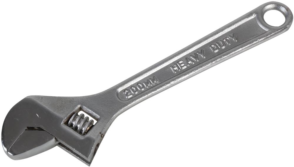 D03104 ADJUSTABLE SPANNER, CHROME, 8IN/200MM DURATOOL