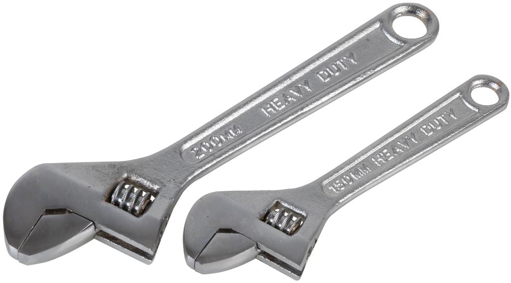 D03106 ADJUSTABLE SPANNER SET, CHROME,6IN &8IN DURATOOL