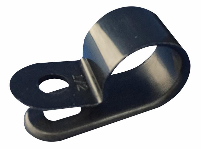 CONCORDIA TECHNOLOGIES Cable Clips ACTPCLIP13 P CLIP 12.70MM BLACK 100/PACK CONCORDIA TECHNOLOGIES 3376882 ACTPCLIP13
