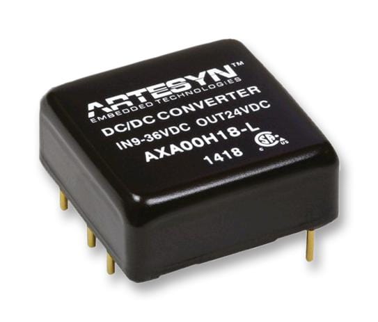 ARTESYN EMBEDDED TECHNOLOGIES Isolated Board Mount AXA01B18-L DC-DC CONVERTER, 12V, 1.67A ARTESYN EMBEDDED TECHNOLOGIES 2464897 AXA01B18-L