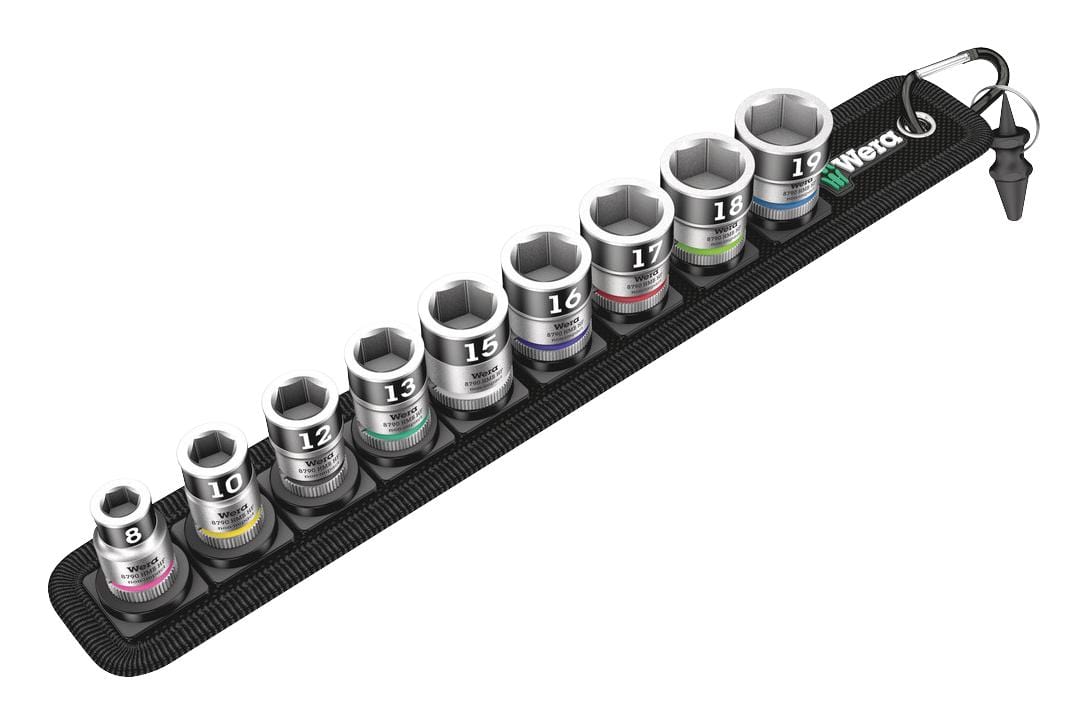 WERA Sets BELT B 1 SOCKET SET W/ HF, 3/8" DRIVE, 10PCS WERA 2855973 BELT B 1