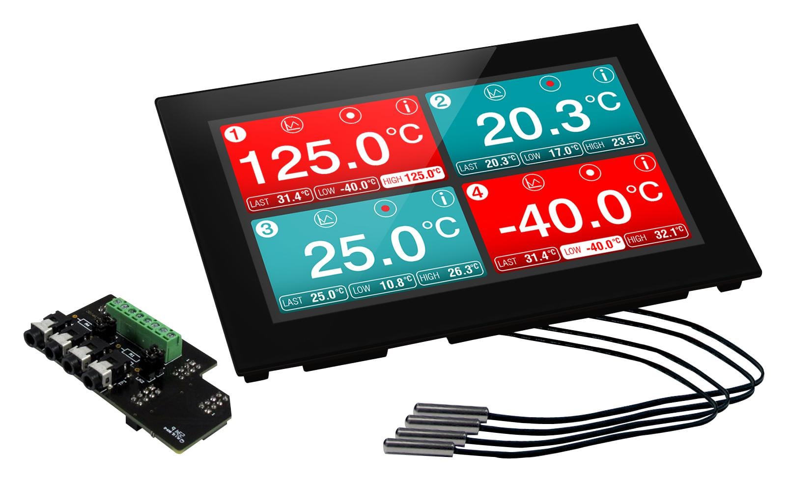 LASCAR Data Logging EL-SGD 70-ATP TEMP DATA LOGGER, 4CH, -40 TO 125 DEG LASCAR 2822395 EL-SGD 70-ATP
