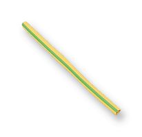 13711 - Heat Shrink Tubing, Flame Retardant, 2:1, 0.094 ", 2.4 mm, Green, Yellow, 328 ft, 100 m - MULTICOMP PRO